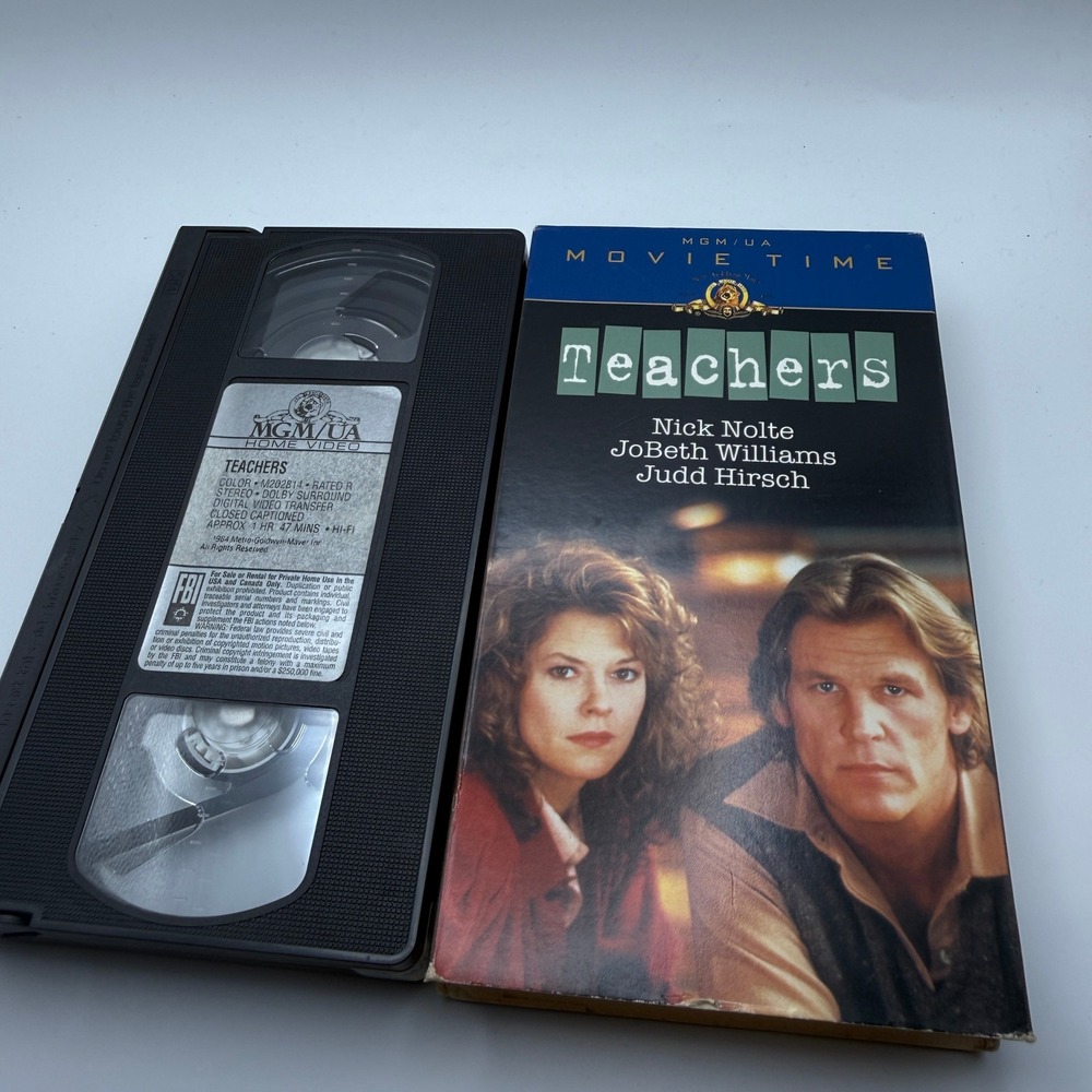 Teachers VHS 1984 Nick Nolte JoBeth Williams MGM UA Movie Time M202814